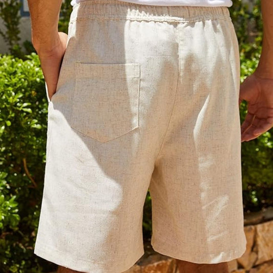 Jonas – Leichte Leinen-Sommershorts in Beige