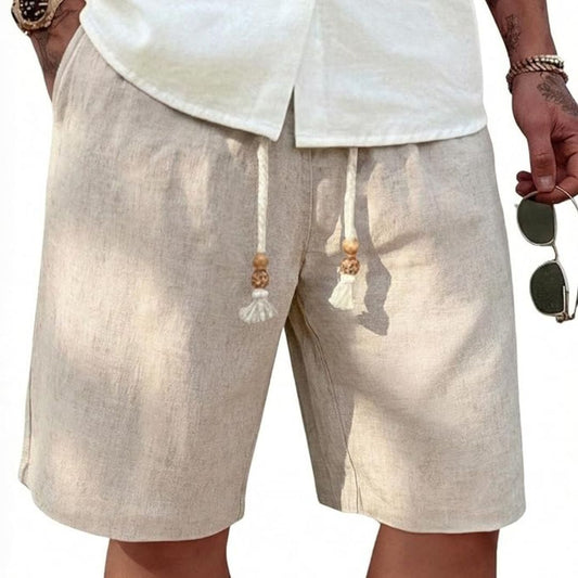 Jonas – Leichte Leinen-Sommershorts in Beige
