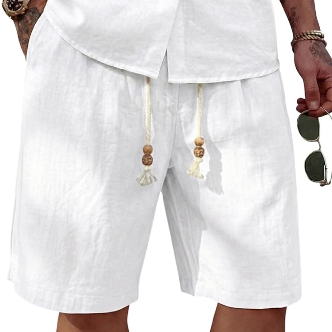 Stefan – Leichte Sommershorts in Weiß