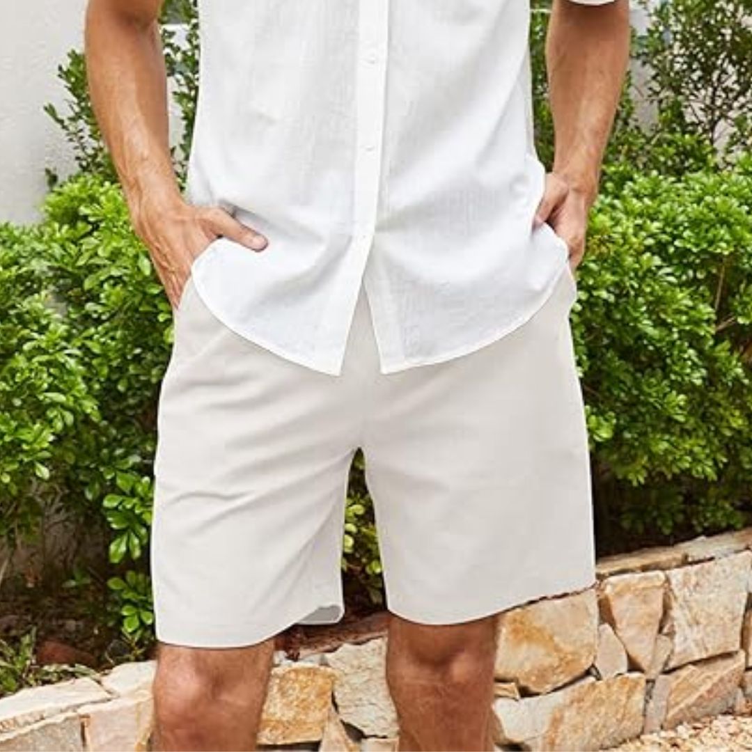 Stefan – Leichte Sommershorts in Weiß